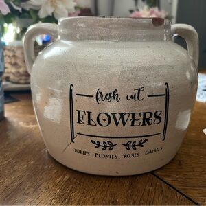 Cream Ceramic Flower Pot